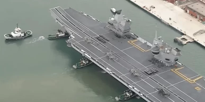 HMS Queen Elizabeth Departs Portsmouth for the First Time Since Global Mission